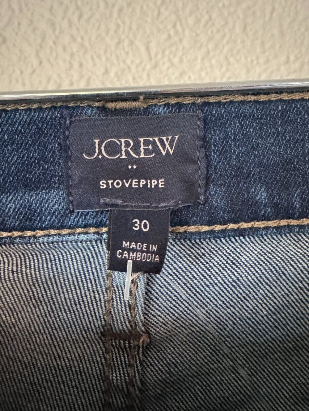 J.Crew High Rise Straight Leg Jeans Dark Medium Wash - Size 28 - Picture 2 of 3